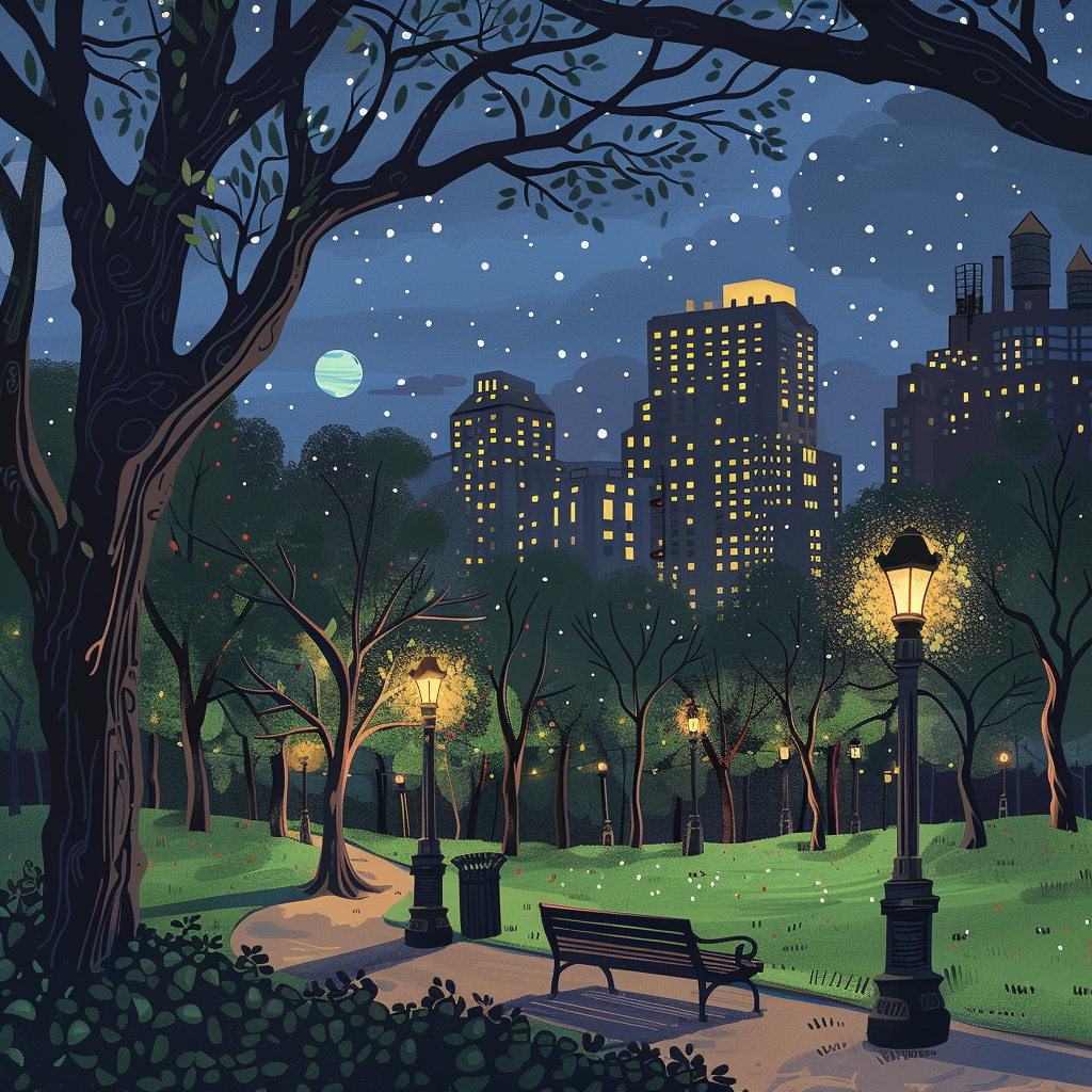 cover of episode 8 Hours - City Park at Night | Peaceful Night Ambience