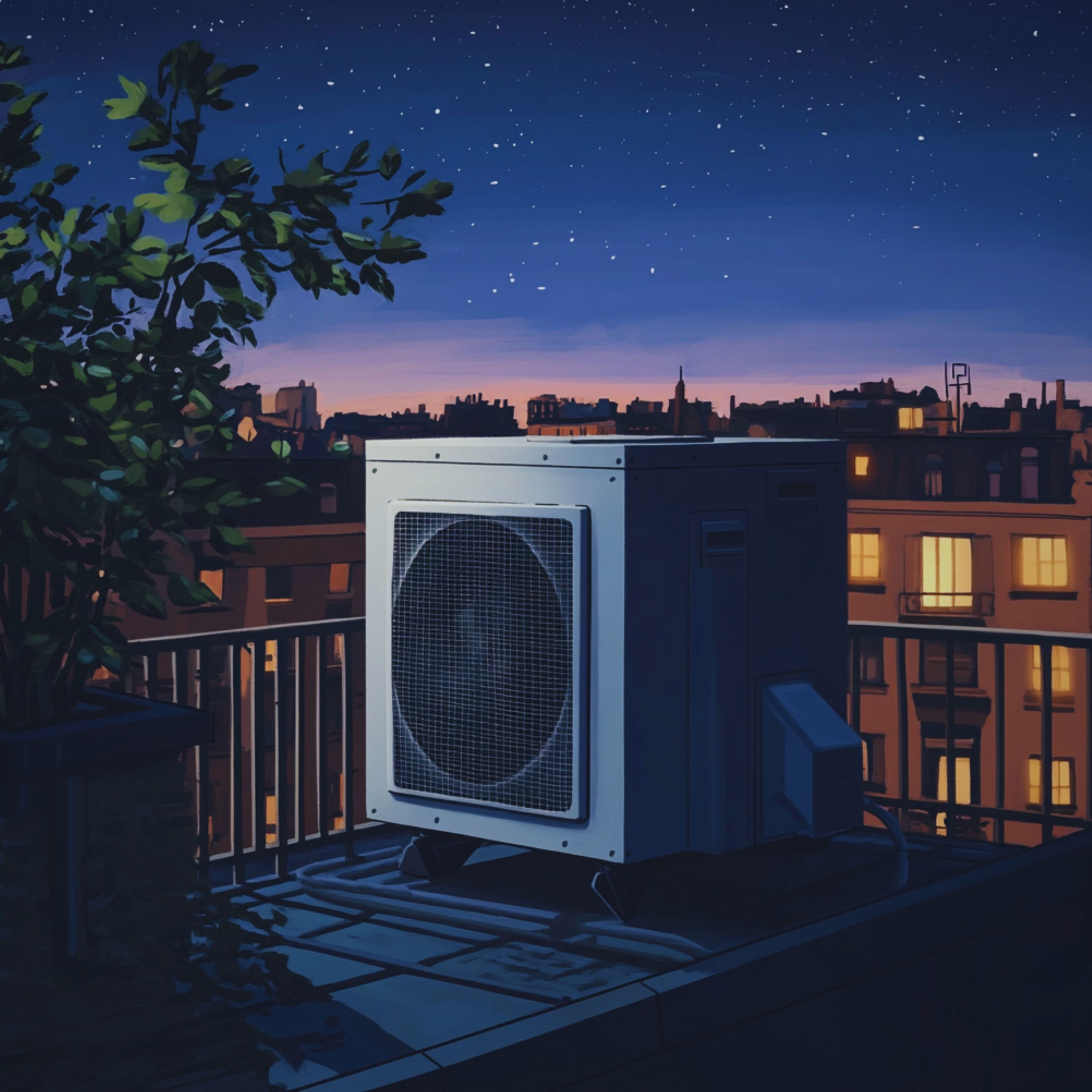cover of episode 8 Hours - Rooftop HVAC Unit White Noise