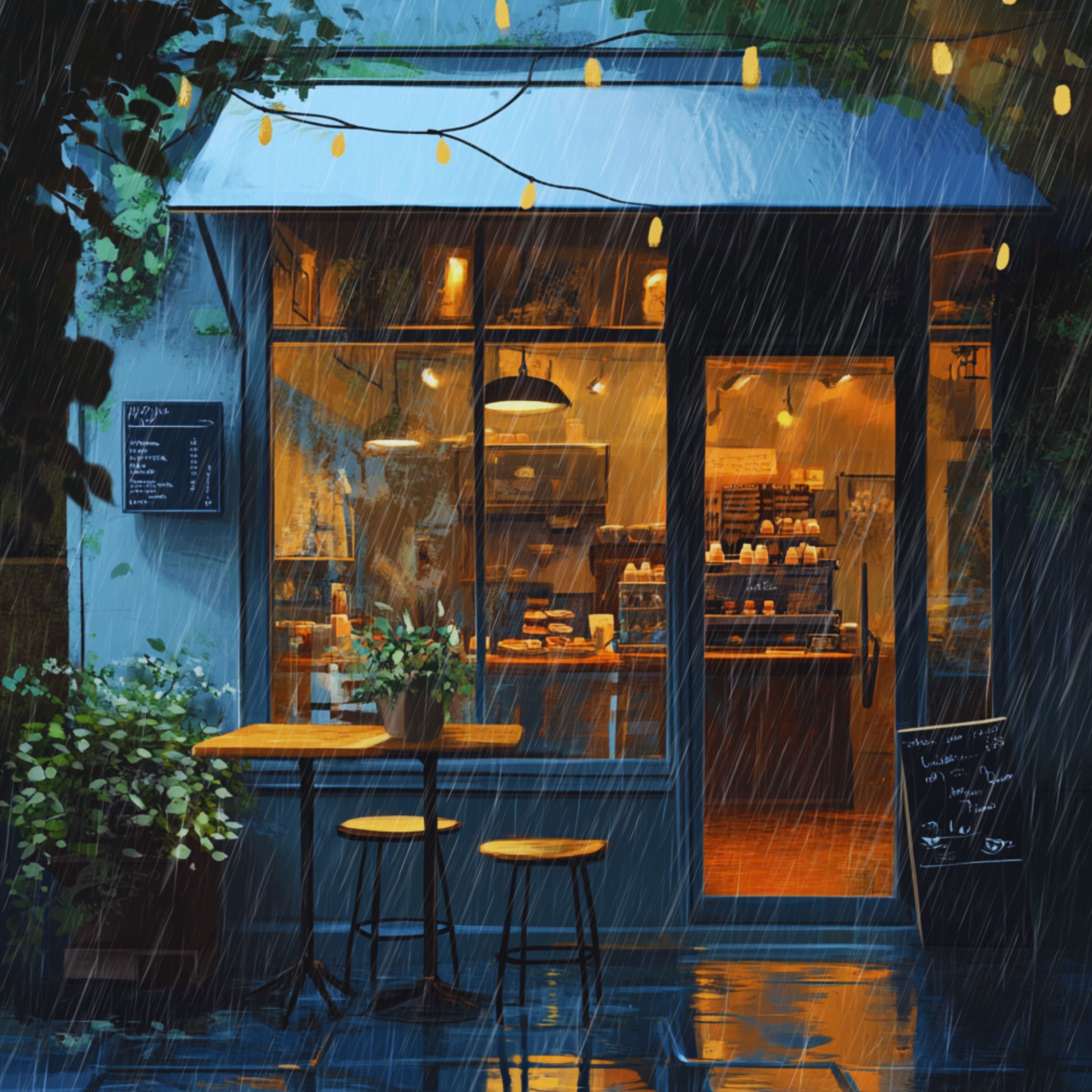 cover of episode 8 Hours - Cozy Coffee Shop on a Rainy Day