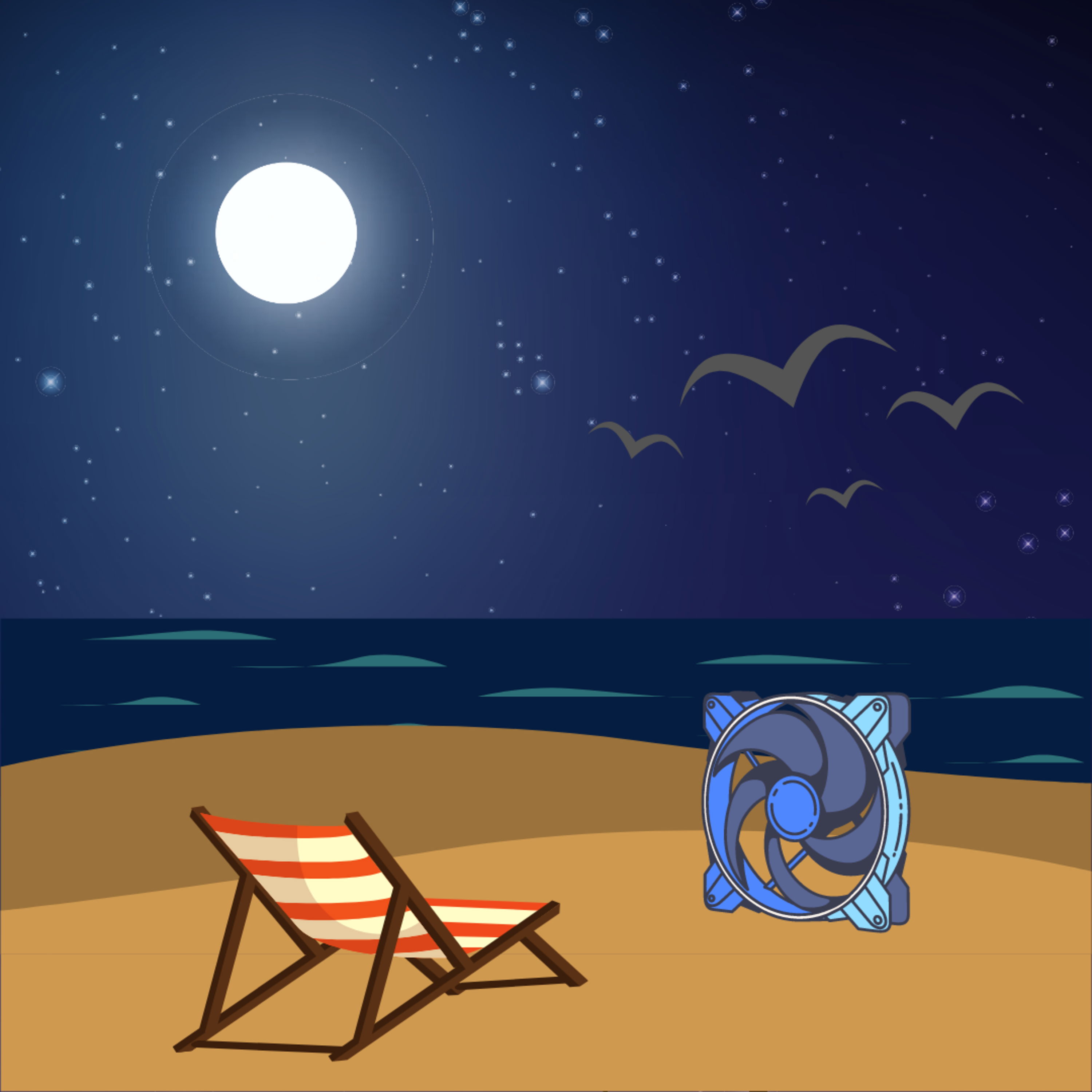 cover of episode Box Fan by the Beach: Soundscape for Sleep